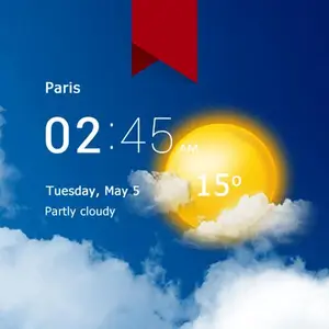 Transparent clock and weather v8.03.4