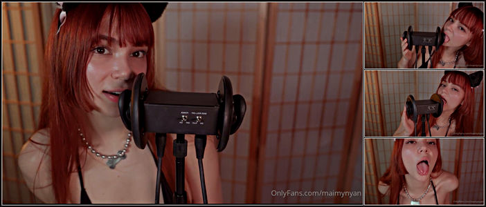 MaimyNyan ASMR Cat Ear Licking Video Leaked 1 (Onlyfans) FullHD 1080p - 2025