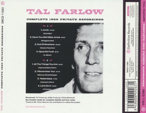 Tal Farlow - Complete 1956 Private Recordings (2002) 2CD Lossless