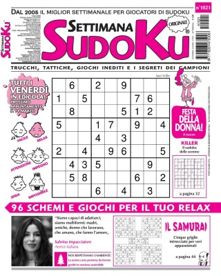 Settimana Sudoku N.1021 - 7 Marzo 2025