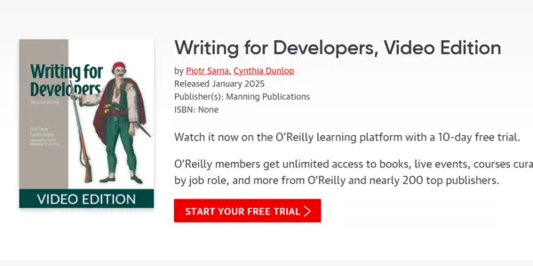 Writing for Developers, Video Edition By Piotr Sarna, Cynthia Dunlop