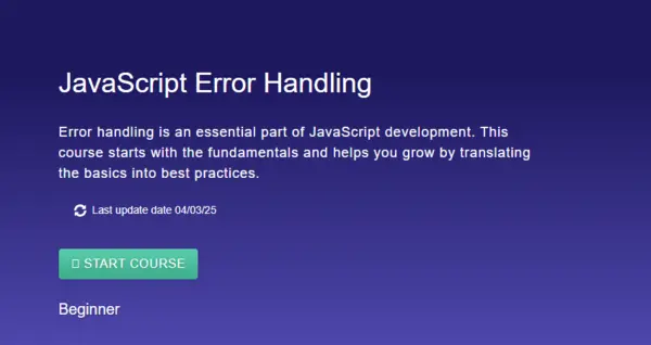 VueSchool –  JavaScript Error Handling