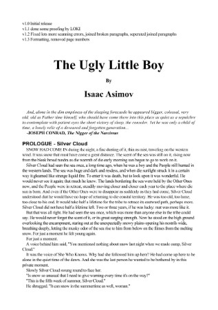 The Ugly Little Boy - [AUDIOBOOK]