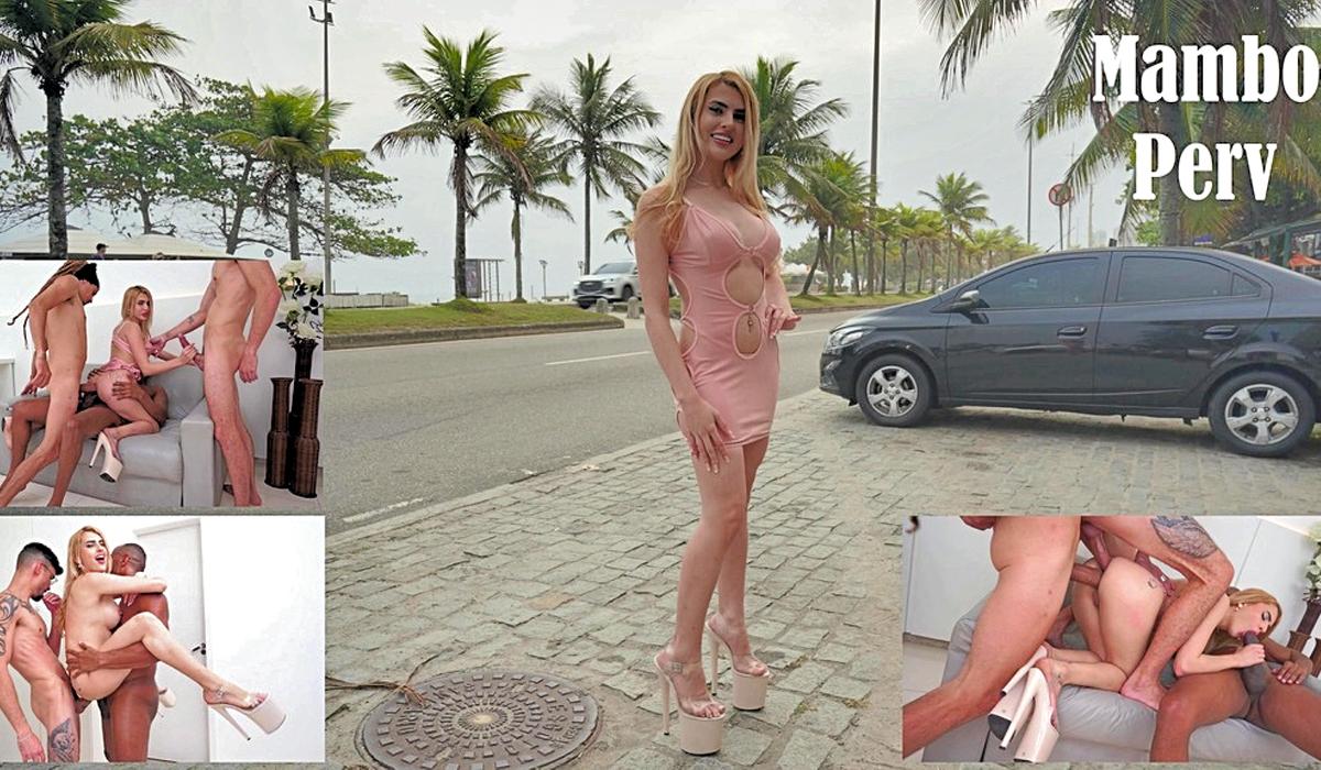Lola Morango, Beautiful 22 Years Brazilian Blonde Picked Up At The Beach & Fucked By 3 Huge Cocks  OB458