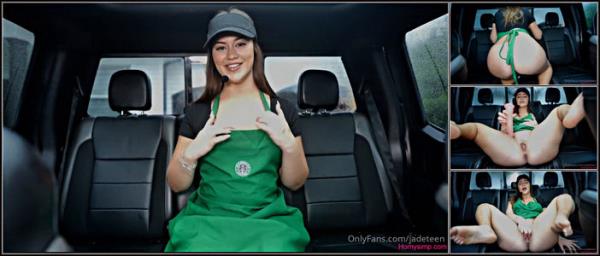 Jadeteen – Starbucks Waitress Dildo Fuck In The Back Seat 1 - [Onlyfans] - 2025 (HD 720p)