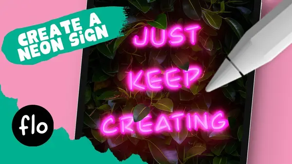 Artwithflo – Procreate Tutorial Neon Sign