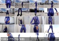 MyLatexBabe - Katya Blue Latex Catsuit (HD/720p/176 MB)