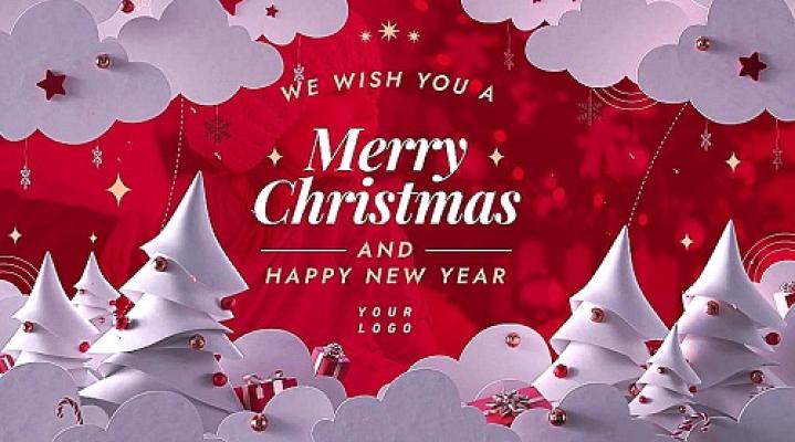 Christmas Greeting Paper Cutout 1313651 - After Effects Templates