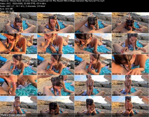 Spanish Girl On The Beach Jerks Off Dick And Sucks Dick - Mara Swan 