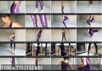 MyLatexBabe - Svetlana Latex Deep Violet Catsuit and White Pleasers (HD/720p/58.8 MB)