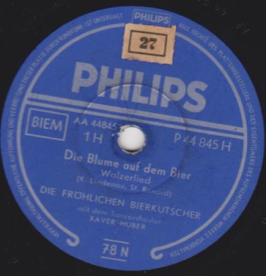 Der fröhliche Bierkutscher – Die Blüme auf dem Bier / Nacht für Nacht (1960)  [Shellac10", 24bit48kHz]