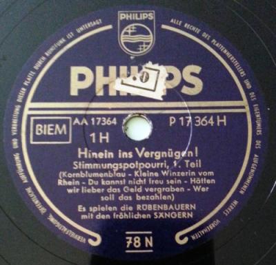 Die Rübenbauern mit den fröhlichen Sängern – Hinein Ins Vergnügen (19XX) [Shellak, 10", 24bit/48kHz]